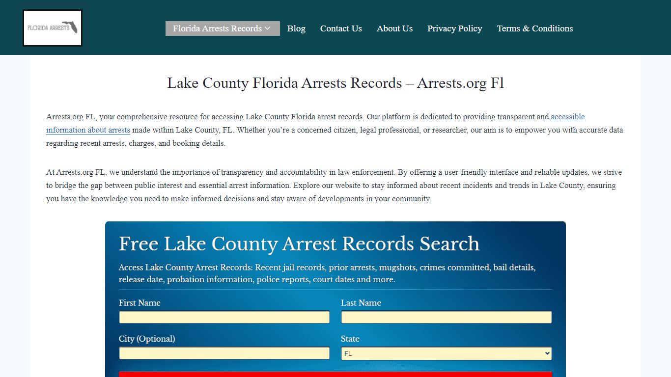 Lake County Florida Arrests Records – Arrests.org Fl