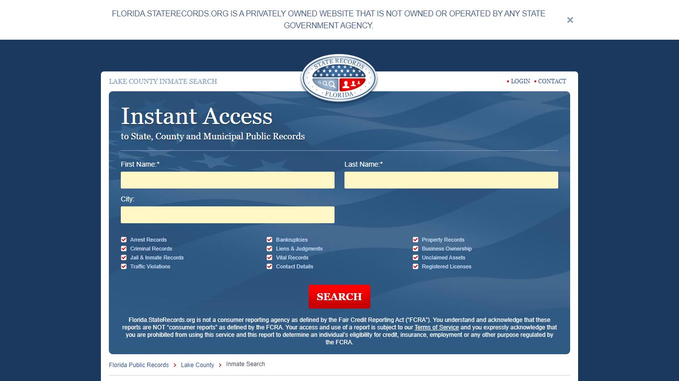 Lake County, Florida Inmate Search | StateRecords.org